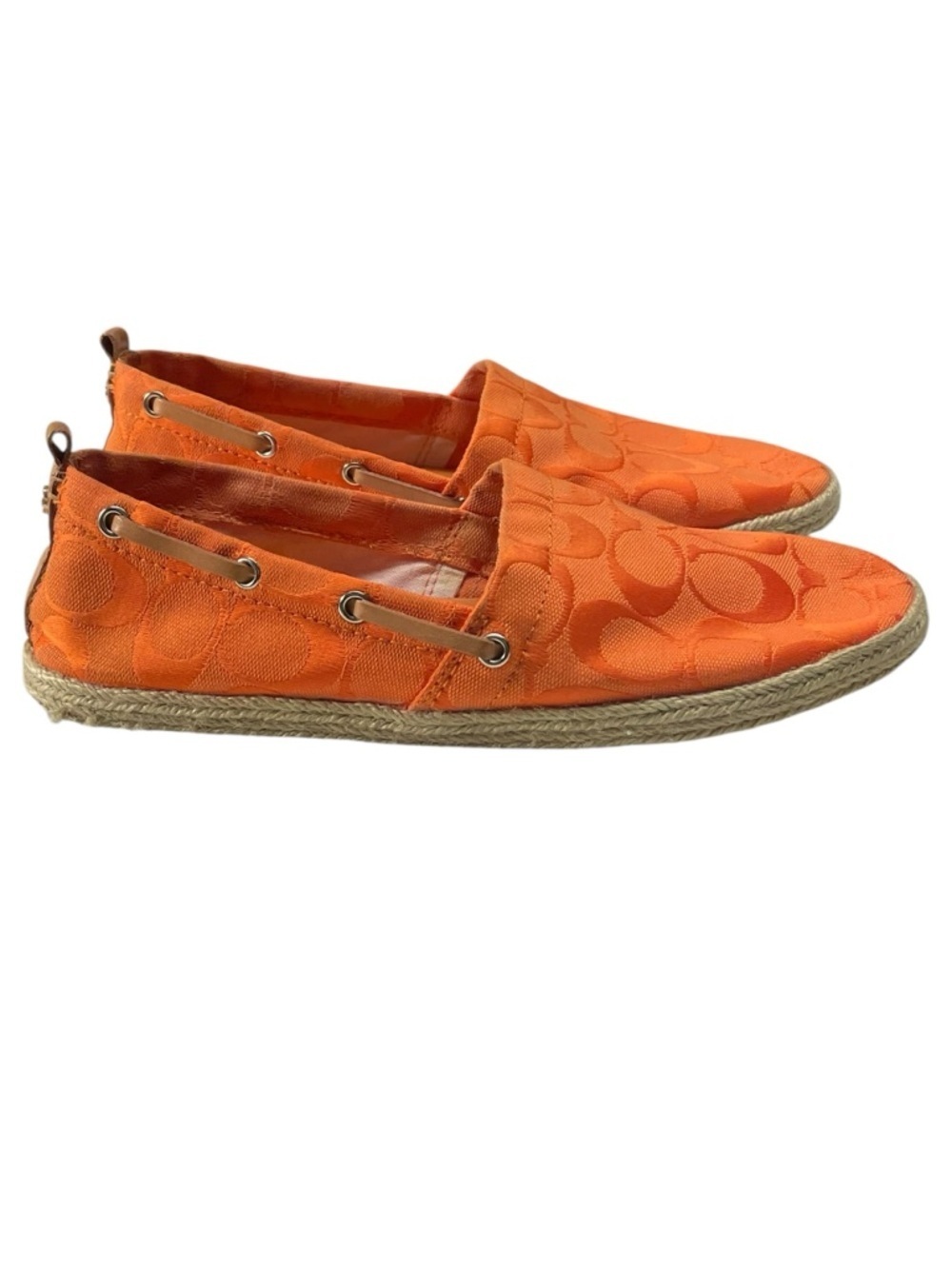 Coach Mellow Espadrille Orange Slip-On Shoes in size 8M